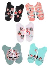 New DISNEY 100 YEARS Ladies 5 Pair No Show Socks PUMBA, PLUTO, CARL, CHIP  DALE