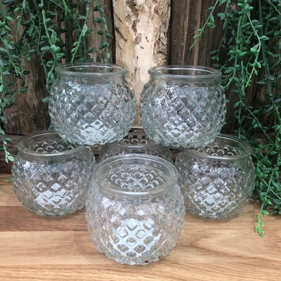 Antique Vintage Style Glass Tea Light Candle Holder Wedding Table