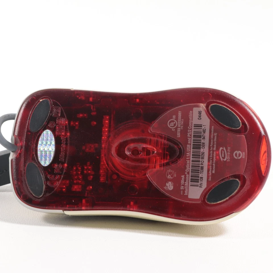 Microsoft Intellimouse Optical Mouse USB & PS/2 Compatible X08-70388 Tested - Image 4 of 4