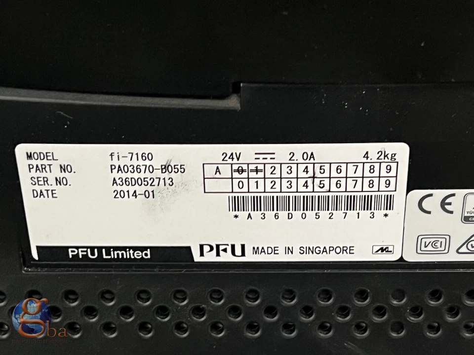 Fujitsu fi-7160 Document Scanner 600dpi 60ppm - Image 4 of 4