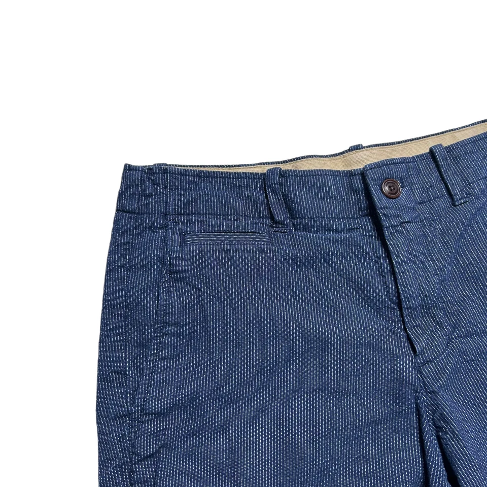 Pantalones Cortos Gap Lived In Para Hombre Talla 33 Azul Marino Rayas Frente Plano Foto 4 de 4