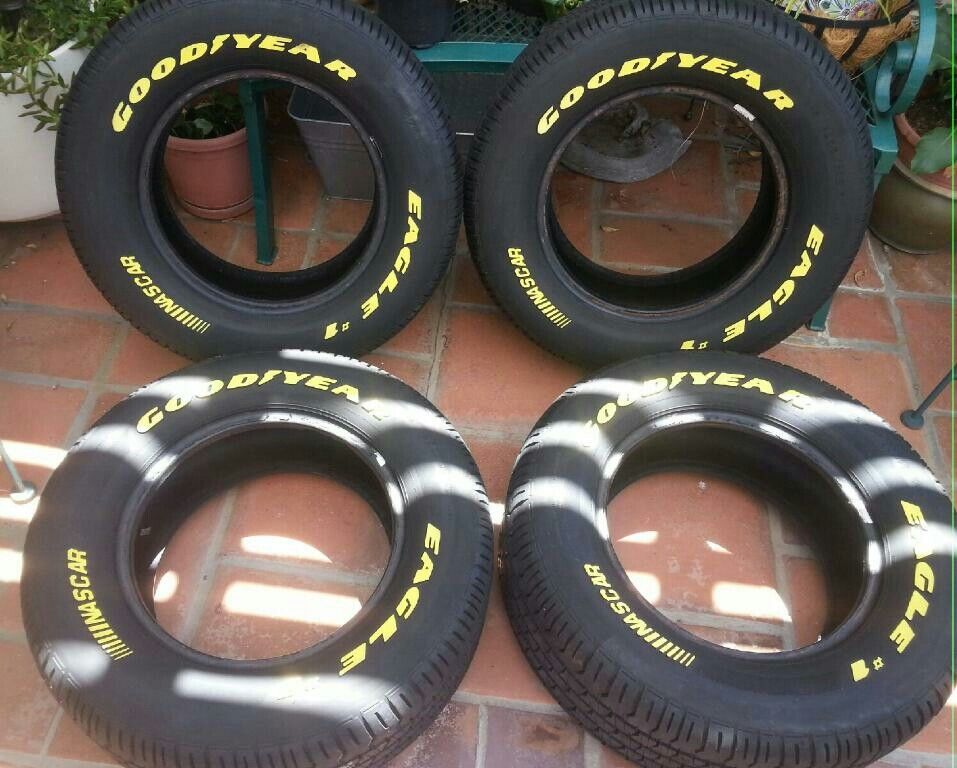 GOODYEAR EAGLE #1 NASCAR YELLOW LETTER TIRES 255/60/15