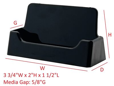 T'z Tagz 10 New Black Business Card Holder Tabletop Desktop Display Stand