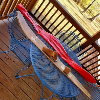 The Rail Slalom Water Ski Teak Wood Extreme Tunnel Custom Vintage  Made In Texas