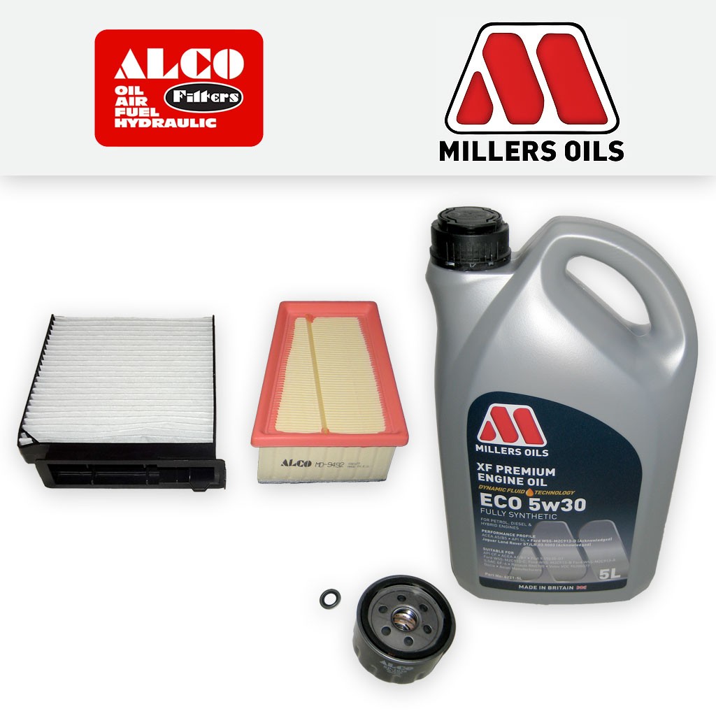 SERVICE KIT for DACIA DUSTER 1.6 OIL AIR CABIN FILTERS +XF ECO OIL (2010-2018)