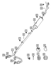 Genuine Mopar Exhaust Resonator And Tailpipe 55398328AD