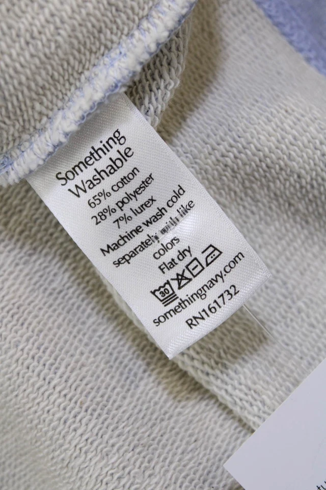 Suéter con Capucha Something Azul Marino Para Mujer Sophia Con Cordones Azul Algodón Talla Pequeña Foto 4 de 4