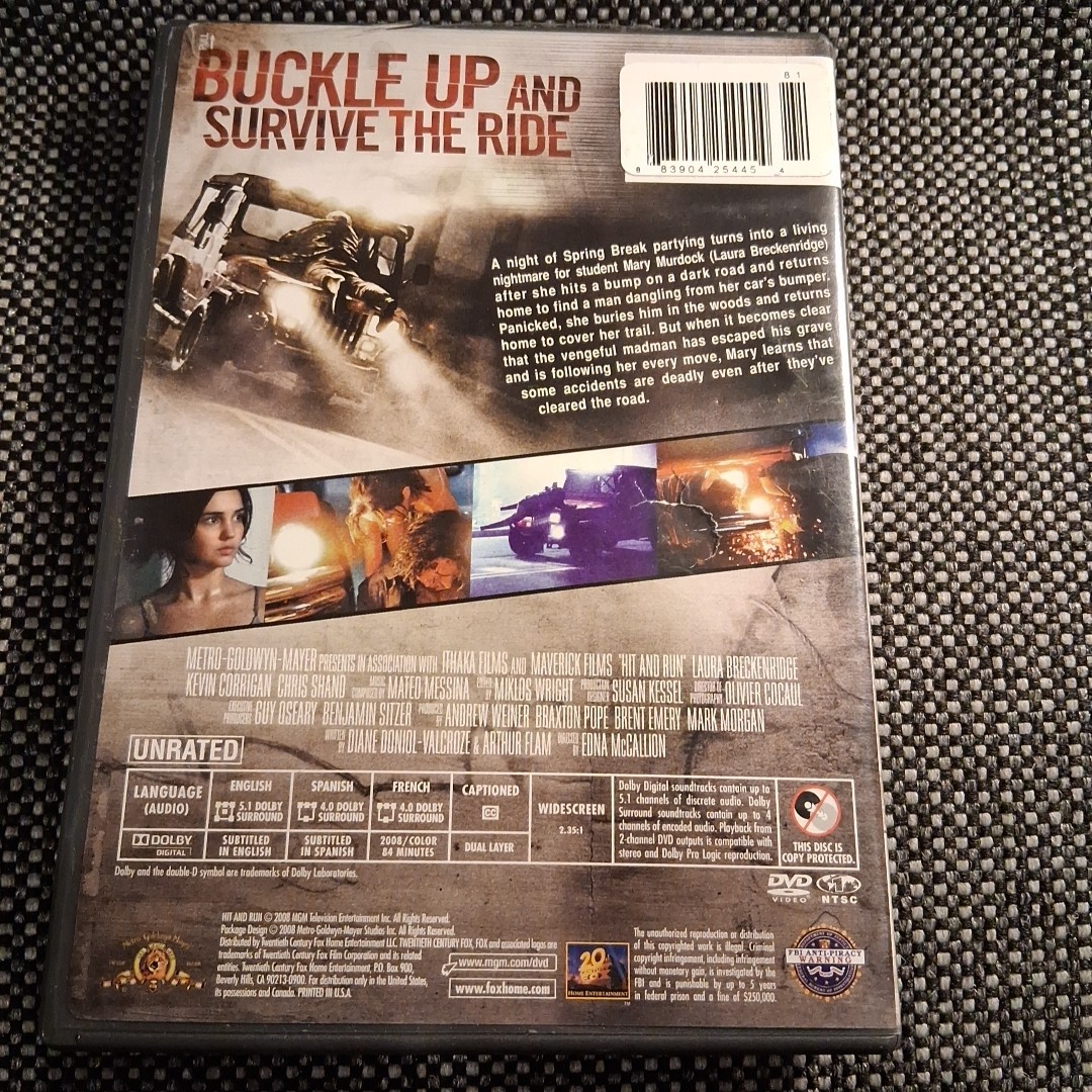 Enda McCallion's HIT AND RUN (DVD 2009) Laura Breckenridge RARE