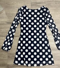 Black And White Polkadot Mini Dress Size Small