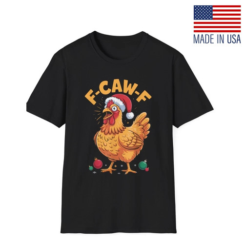 T-shirt Drôle F-Caw-F Corbeau Sur La Lune - Noir - Taille 5XL - Coton - Neuf Sans étiquette