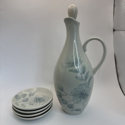 Lenox Dimension Everyday Dogwood Oil Bottle Decanter Pitcher 4 Bread  Plates