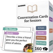 Tarjetas de conversación para personas mayores - 160 juego de tarjetas de memoria Alzheimer demencia ac...