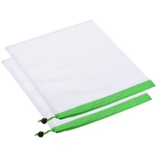 3Pcs Reusable Mesh Produce Bags Shopping Grocery Bags Storage Bags Green