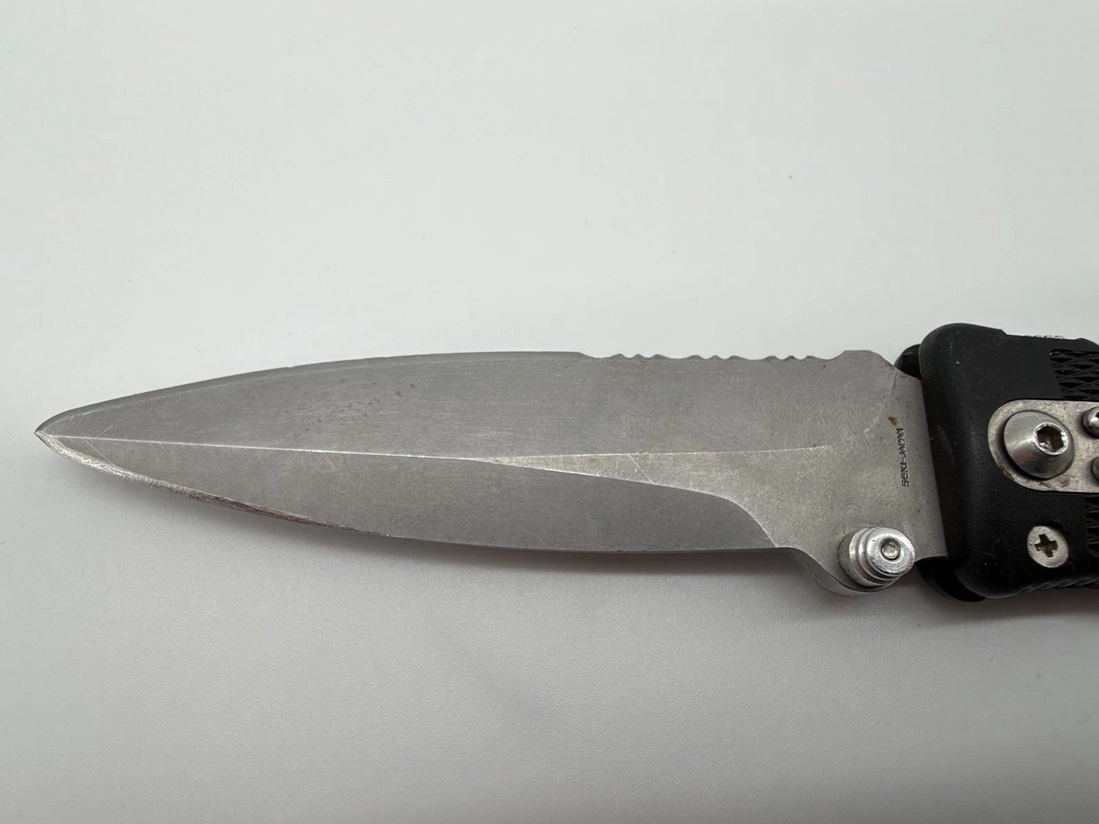 SOG Pentagon Elite I Knife Seki Japan 4in Serrated Blade Used Early version image 6