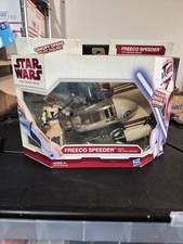 2009 Hasbro Star Wars The Clone Wars Freeco Speeder With Obi-Wan Kenobi