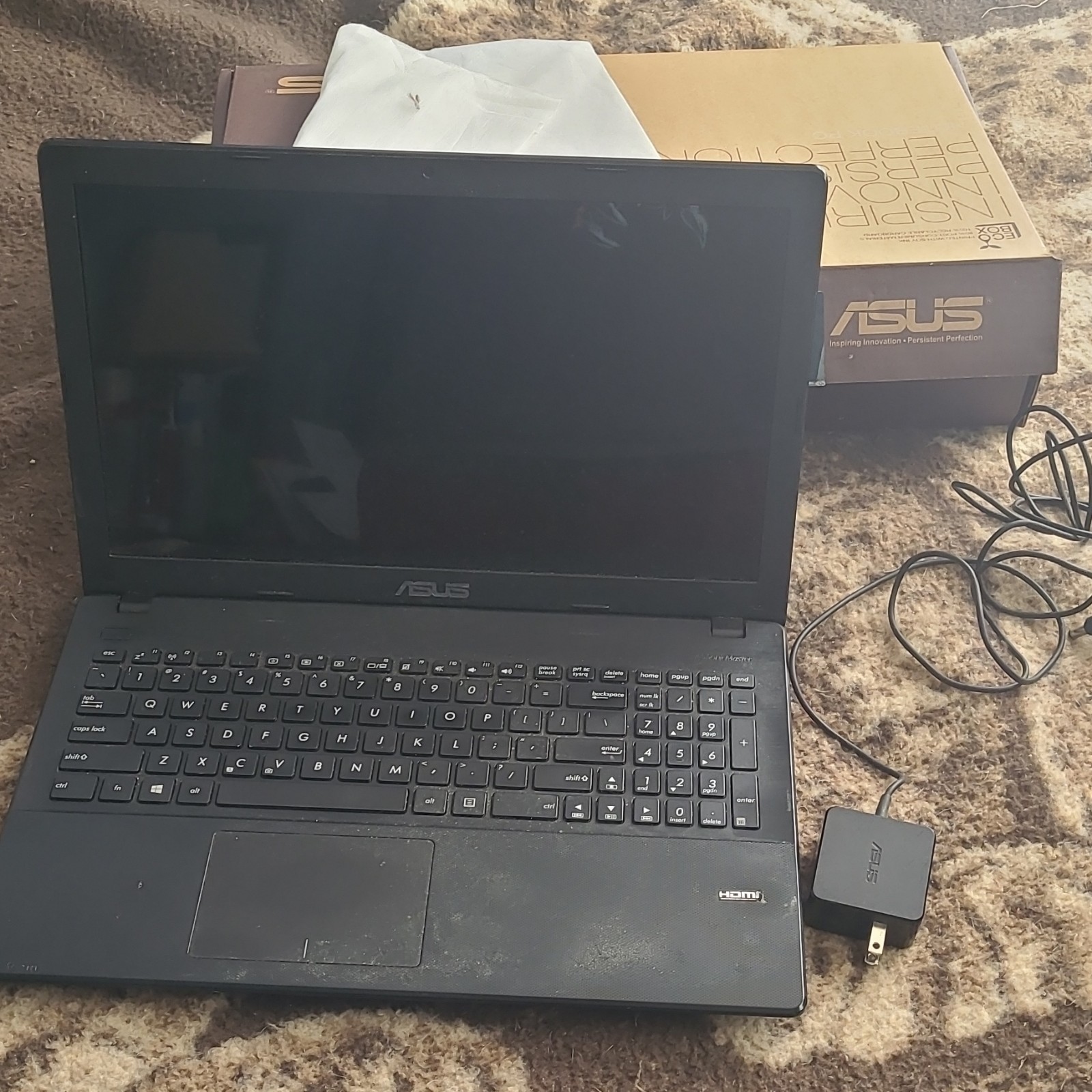 ASUS Black Notebook Laptop HDMI with Charger and Original Box