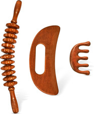 3-In-1 Wood Therapy Massage Tools Wooden Gua Sha Lymphatic Drainage Massager Bod