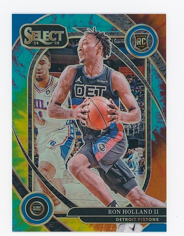 2024-25 Select Courtside Tie Dye /25 Ron Holland RC Rookie Pistons 275