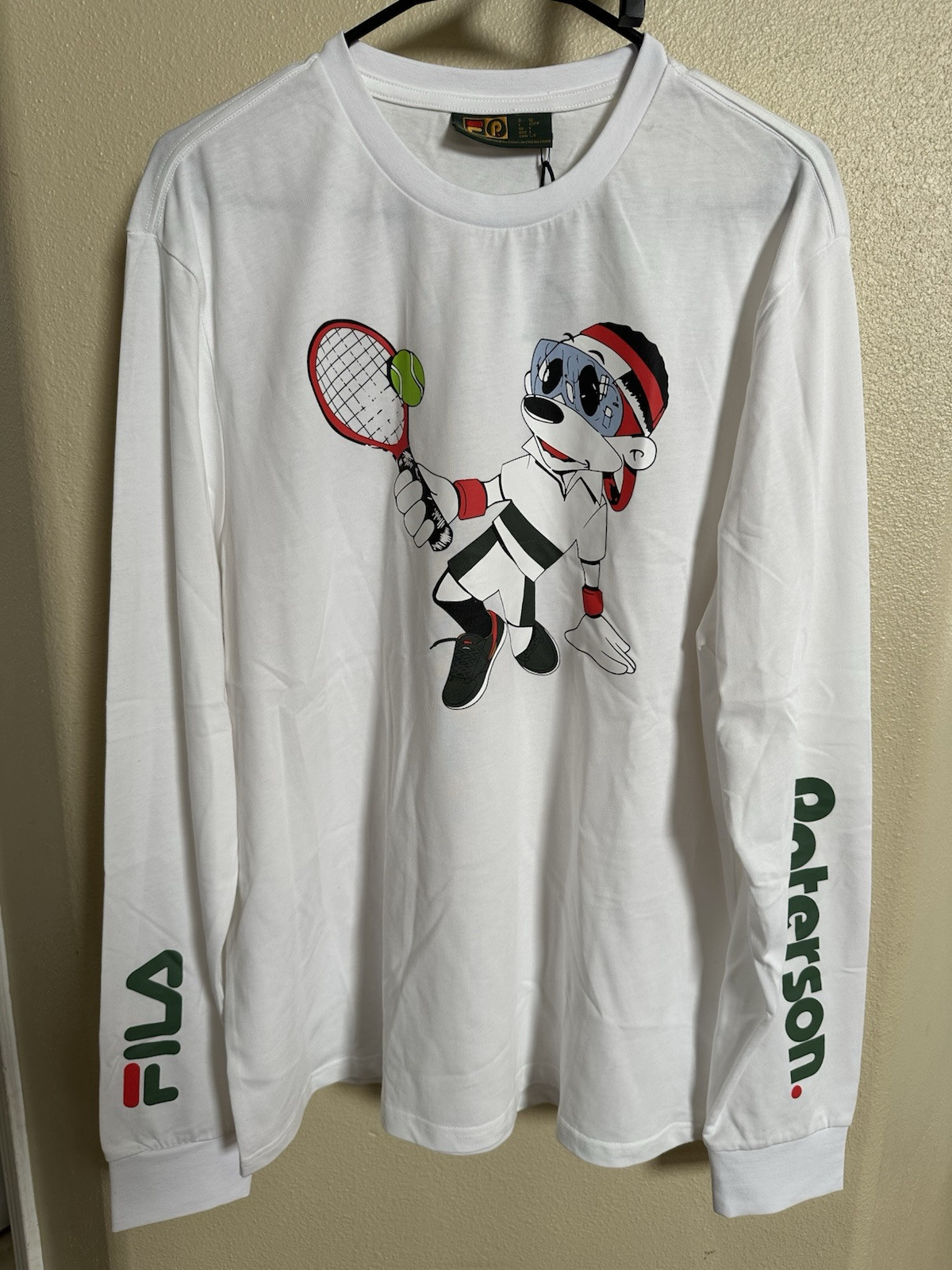 T shirt manica lunga FILA x Patterson Tennis Graphics BIANCA Uomo taglia L