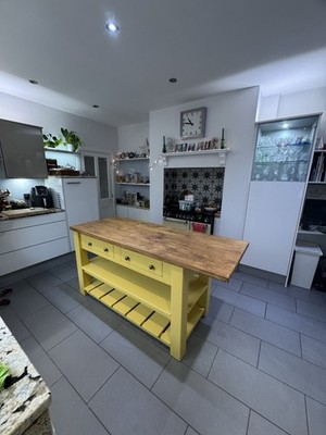 Handmade Rustic 4 Drawer Kitchen Island Unit | eBay UK