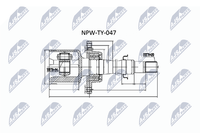 Gelenksatz Antriebswelle NTY NPW-TY-047 FüR Toyota Avensis Liftback VVT ZZT221_