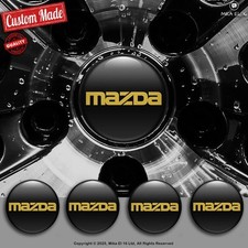 Mazda Decals Set Of 4 3d Gel Silicone Center Wheel Caps Stickers