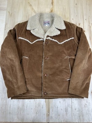 Vintage 70s Brush Suede Lee Storm Rider Western Sherpa Lined Trucker Jacket