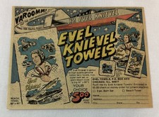 1975 newsprint ad ~ EVEL KNIEVEL TOWELS