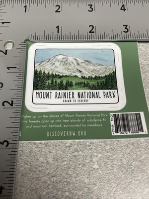 Decal - Outdoor - Mount Rainier National Park 2.5  Inch All Weather - Free Ship 