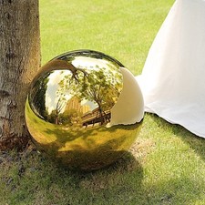 22" GOLD Stainless Steel Gazing Globe Reflective MIRROR BALL Party Decorations