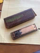 VINTAGE THE CHROMONICA HARMONICA BY M. HOHNER WITH ORIGINAL CASE
