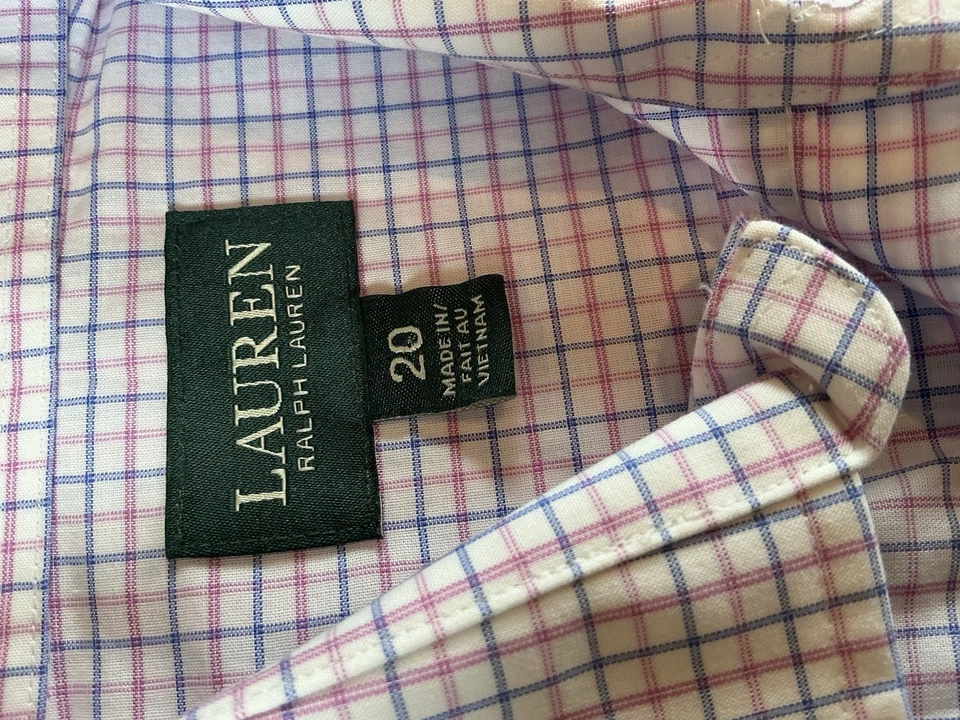 Lauren Ralph Lauren Youth 20 Long Sleeve White Check Button Down Shirt - Image 2 of 4
