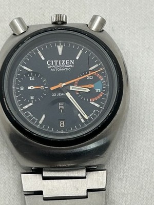 Vintage Citizen Bullhead Chronograph Cal. 8110 Stainless Steel 38x42mm Case-Rare