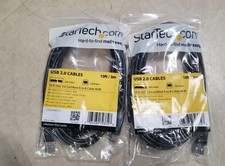 Lot of 2 StarTech 10ft USB2.0 USB Type-A to USB Type-B Extension Cable Male/Male