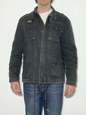 Alpha Industries Feldjacke Winterjacke Jacke Schwarz Gr L Bomberjacke - Bild 1 von 4