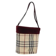 Borsa a mano Burberry Nova Check tela beige argento originale BD2133