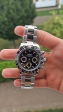 Seitona Custom Chronograph Mod VK63 - Schwarz Saphirglas Edelstahl 39mm