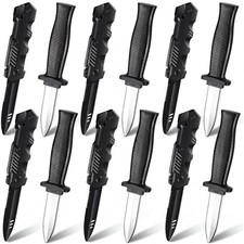 12 Pcs Retractable Fake Knives Props Dagger Magic Toys - Mixed Styles for Fun