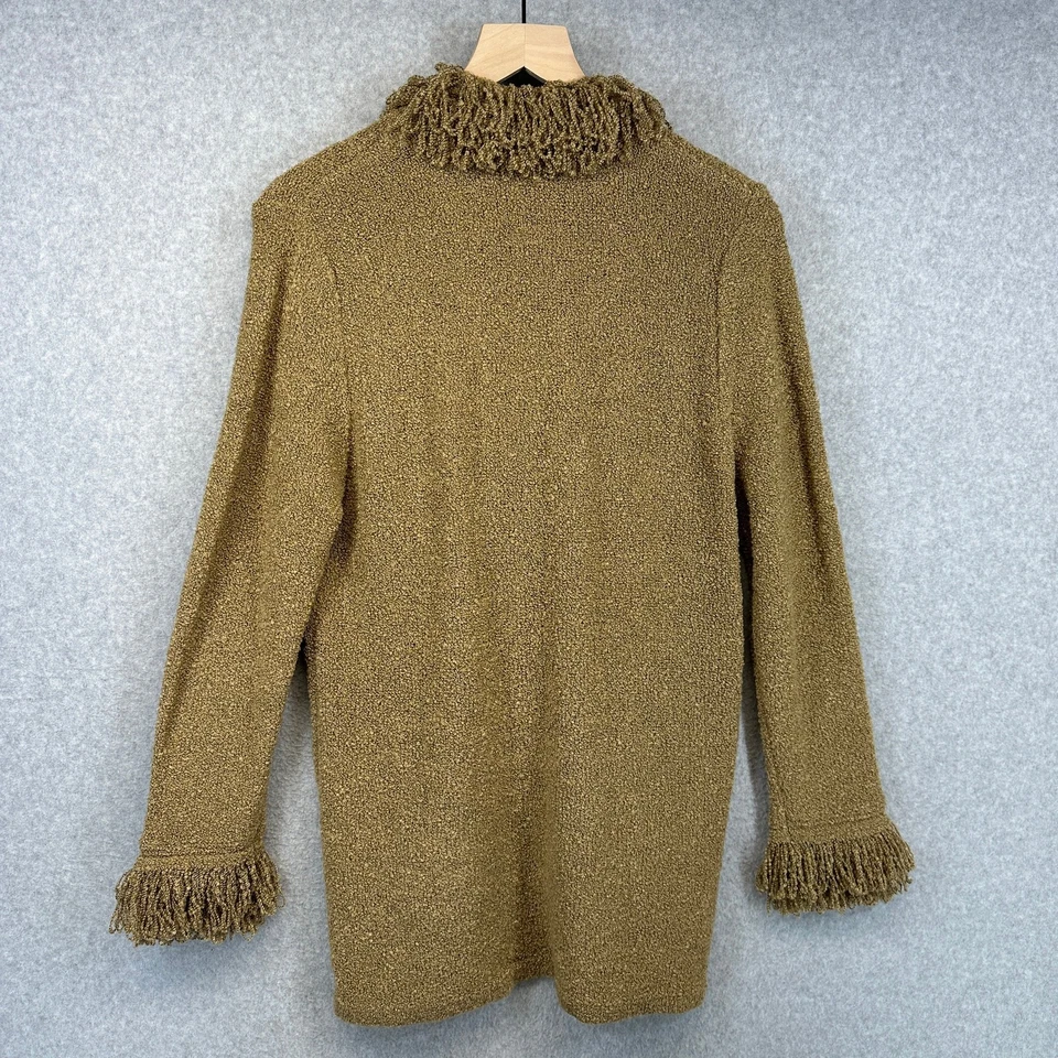 Cárdigan Dialogue Suéter Mujer Talla XS Marrón Mezcla Acrílico Boucle Flecos Nuevo con Etiquetas Foto 2 de 4