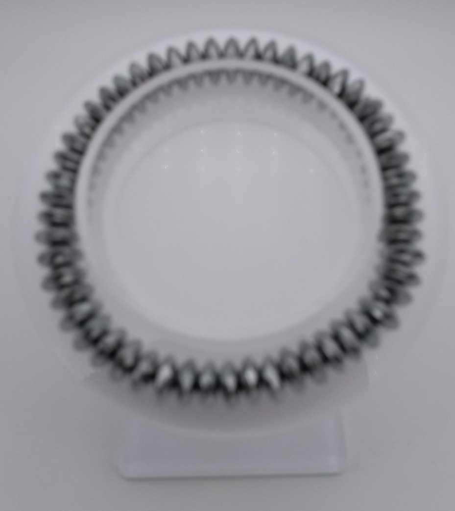 Silver Plated Hematite Gemstone Bracelet Ladies (… - image 3