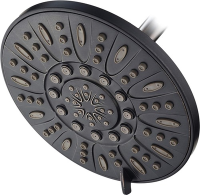 #ad AquaDance OIL RUBBED BRONZE High Pressure 6 Setting 7quot; Rain Shower Head – Angl $70.78