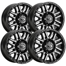 Set-4 Vision 348 Nexus 15x7.5 5x5 -12mm Blackmachined Wheels Rims 15 Inch