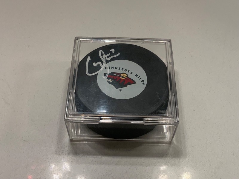 Clayton Stoner Signed Autographed Minnesota WILD PUCK