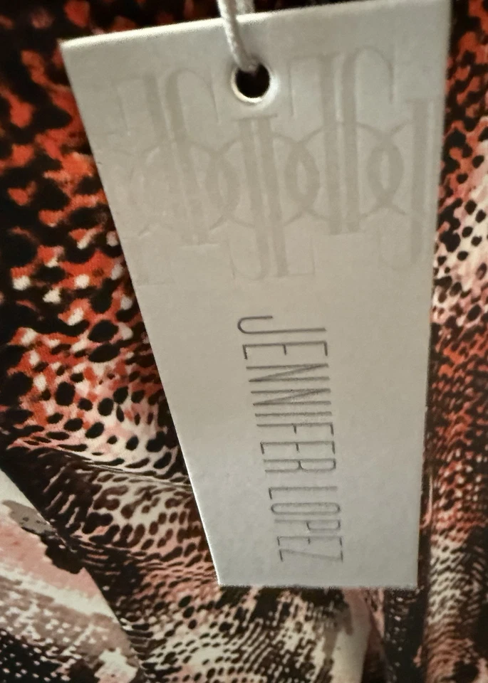 Vestido ajustado con estampado de piel de serpiente multicolor Jennifer Lopez - Talla pequeña - Nuevo con etiquetas $80 Foto 4 de 4