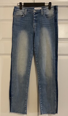 Flying Monkey BUCKLE Womens Straight Jeans Crop Cut Stretch Size 29 Boho Chic 