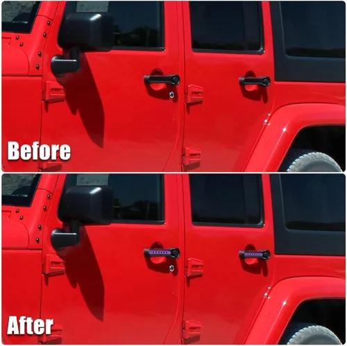 Aluminum Door Grab Handle Inserts Cover Trim for Jeep Wrangler JK 2007-2018 - Bild 33 von 46