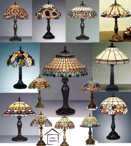TIFFANY HANDCRAFTED GLASS TABLE LAMP SIZE 12'' INCH WIDE (Ideal Christmas Gift) - Afbeelding 1 van 14