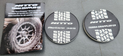 (2 Pcs) Ceramic Car Coasters Nitto Motivo 365/ Terra Grappler G3