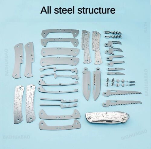 SWISS+TECH 9-IN-1 Multitool Pocket Knife Stainless Steel Tactical EDC Tool New - Picture 3 of 25