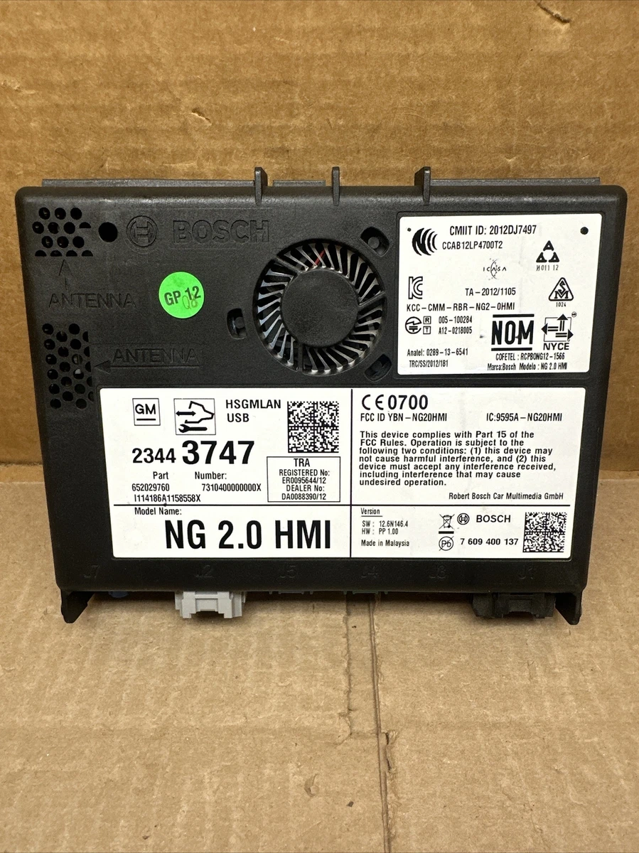 2015-2016 GM HMI Human Machine Interface Control Module 23443747  